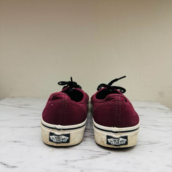 Vans Burgundy Classic Low Top Sneakers Women’s Size 8 - Picture 5 of 9